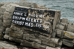 Inscription Annie Maguire Wreck 1886