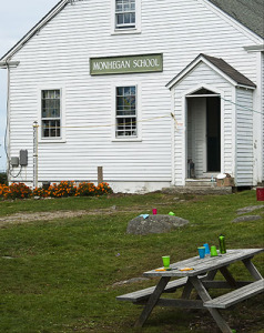 Monhegan Island still uses a one-room schoolhouse.