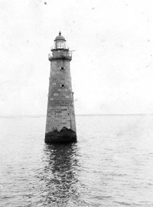 Vintage Image of Minot's Ledge Light, Courtesy of the US Coast Guard