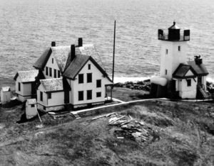 Vintage Image Two Bush Island Lighthouse Courtesy US Coast Guard