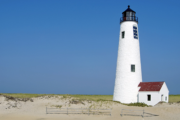 Great Point Lighthouse on Nantucket Island, Massachusetts.