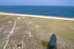 Great Point lighthouse shadow view from the tower