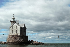 Stratford Shoal Lighthouse, also known as Middleground Lighthouse,