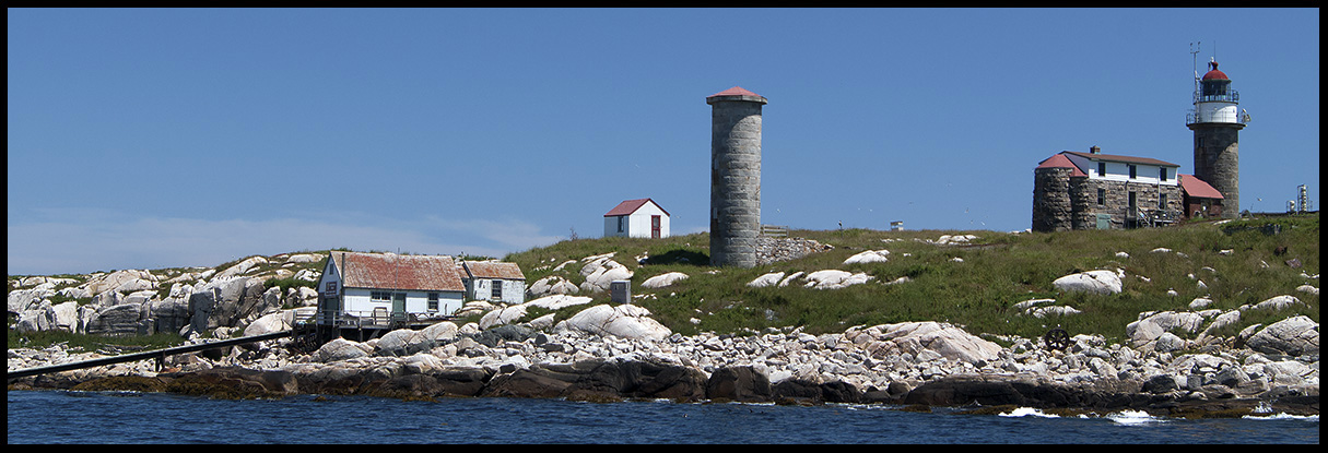 Matinicus Rock light with both towers, North light was discontinued