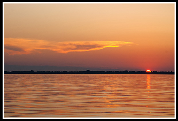 sunset on Lake Champlain