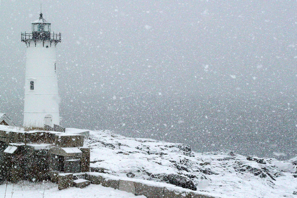 Portsmouth Lighthouse Snowfall