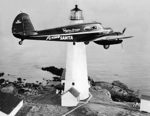 Snow flying over Boston Lighthouse (1947. Photo courtesy Jeremy D'Entremont for Dolly Snow Bicknell.