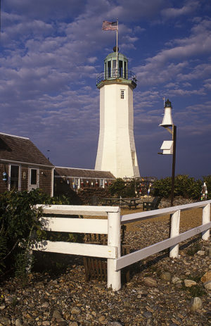 Scituate Lighthouse at sunset