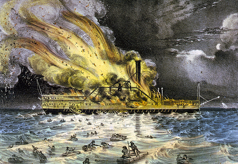 Illustration of Lexington Fire. Courtesy of the Library of Congress.