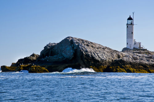 White Island (Isles of Shoals lighthouse in New Hampshire Seacoast.
