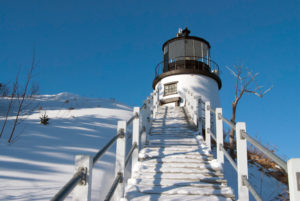 Owl's Head Light after snowfall, Owl's Head, Maine.