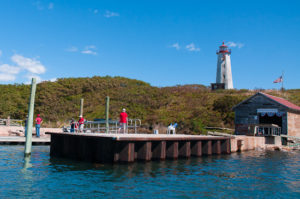 Dock at Faulkner's Island by Lighthouse