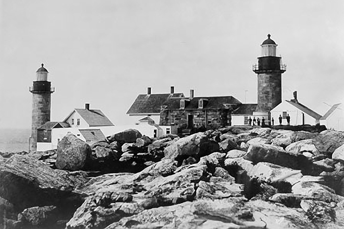 Early Matinicus Rock Light with Both Towers