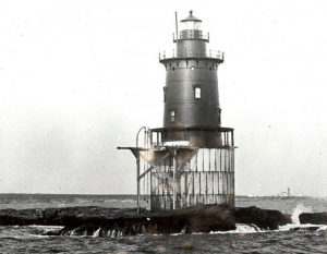Whale Rock Lighthouse in Rhode Island