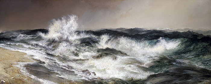 The Much Resounding Sea, by artist Thomas Moran (1884)