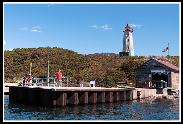 boat dock at Faulkner's Island