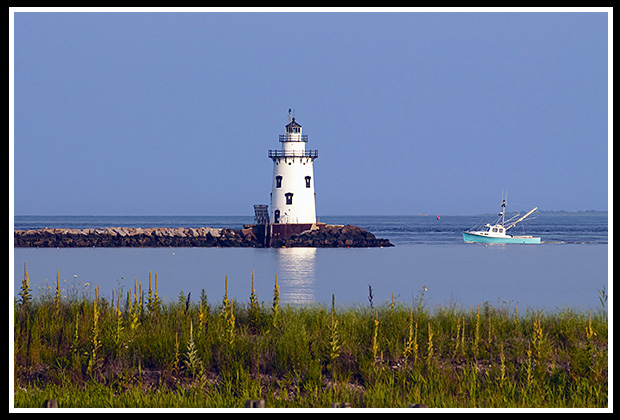 Saybrook light guides fishing boat