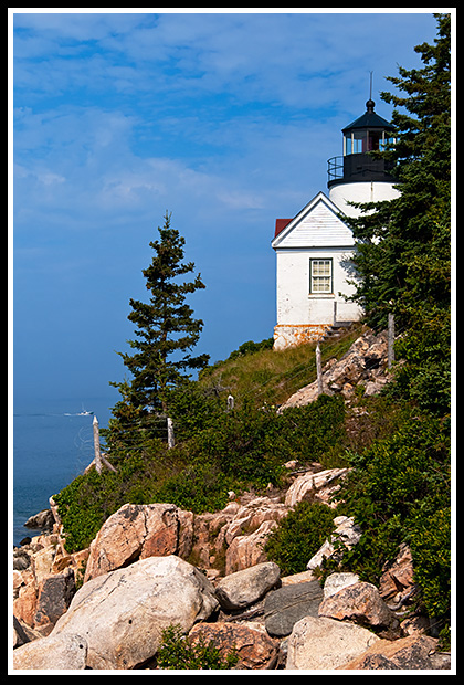 Bass harbor Lighthouse on the rocks