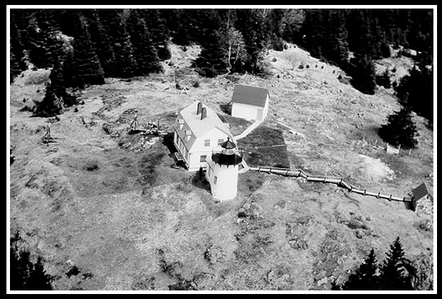 ariel view of Bear Island lighthouse