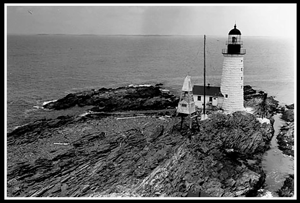 aerial view of Halfway Rock lighthouse