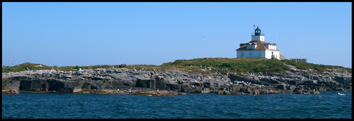 Egg Rock light on rocky island