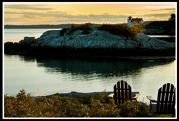 sunset by Hendricks Head light