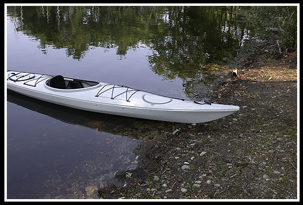 kayak on shore