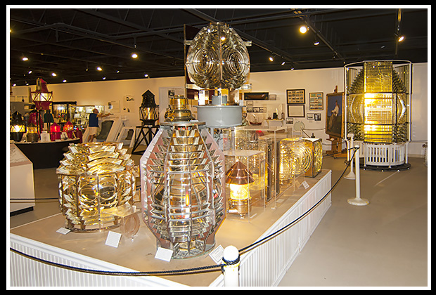 fresnel lenses at the Maine Lighthouse Museum