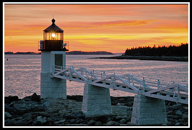 Sunset at Marshall Point lighthouse