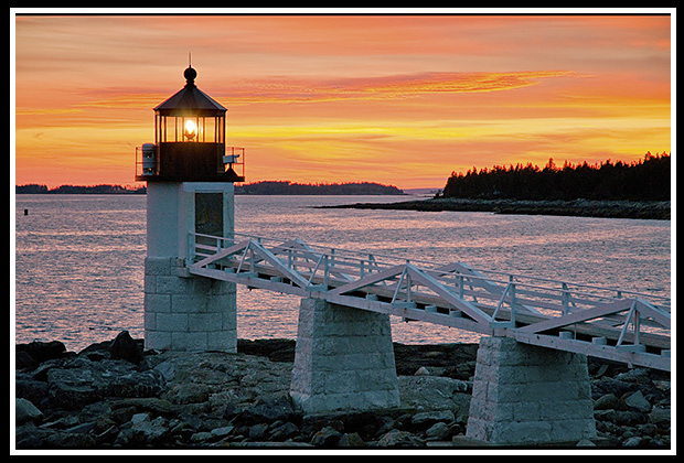 Maine Lighthouses Between Port Clyde and Monhegan Island