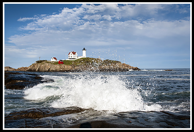 Whaleback light at high tide 