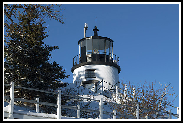 snow covered Owls head light 