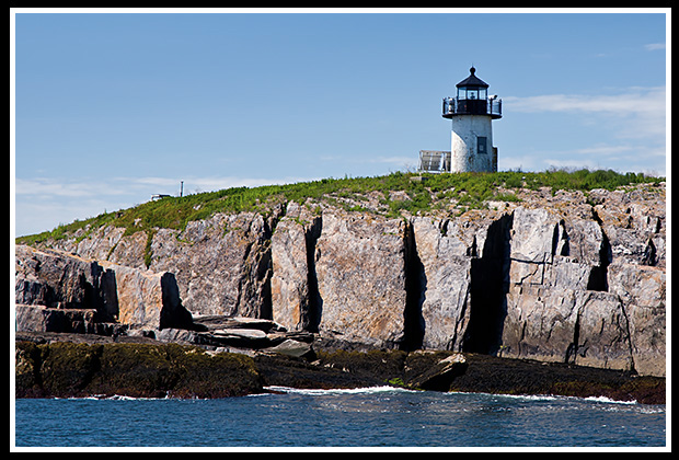 Pond Island Lighthouse near Popham Beach Park in Maine