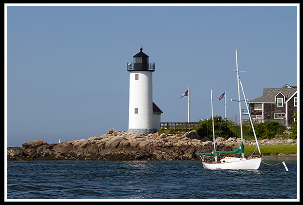 water view of Annisquam Lighthouse