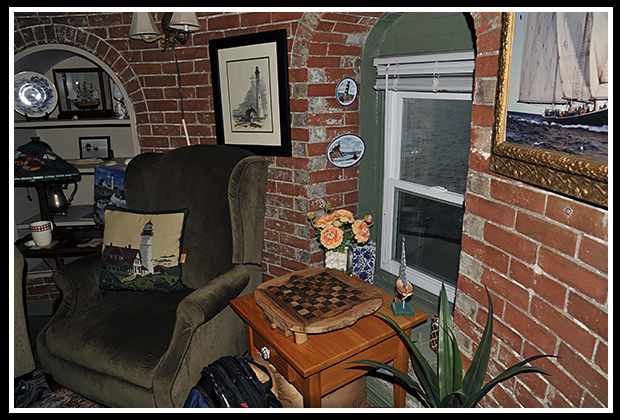 inside the living room floor of the lighthouse