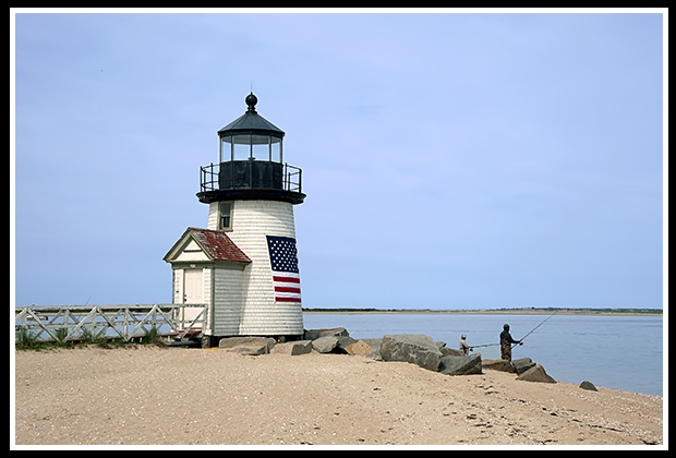 fishing by Brant Point light
