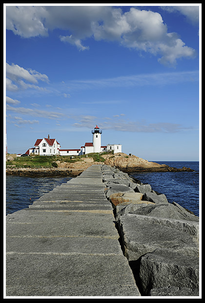 Eastern Point light view from jetty