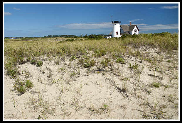 stage harbor lighthouse in the distance