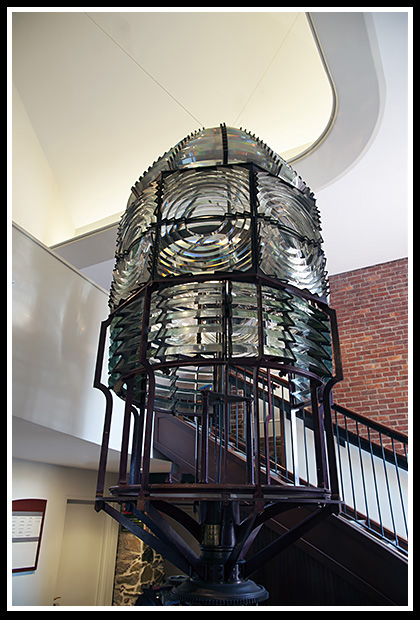 original fresnel lens at whaling museum