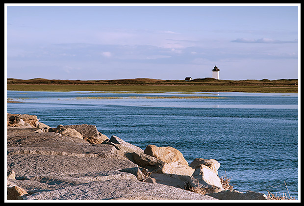 View of Wood End Light from Jetty