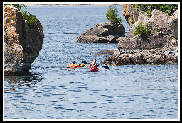 kayakers in Burlington Harbor