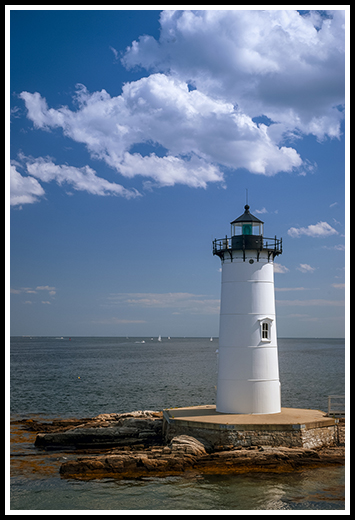 sunset by Portsmouth Harbor light