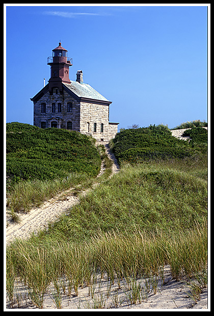 Stone constrcution of Block Island North Light