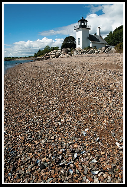 beach leading to bristol ferry light