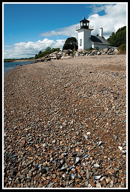 beach leading to bristol ferry light