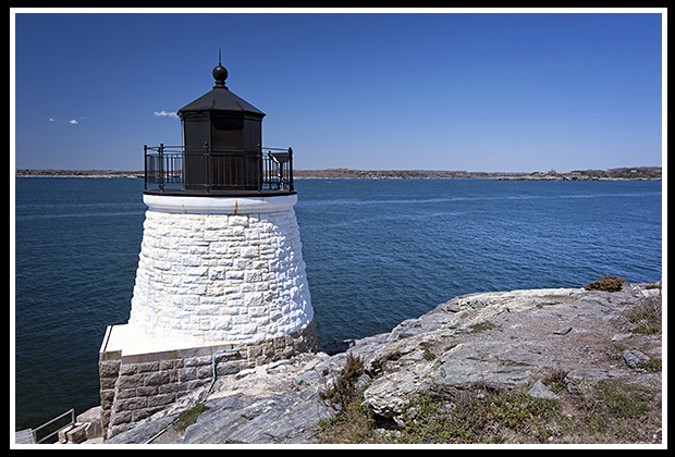 Castle Hill light overlooking Narragansett Bay