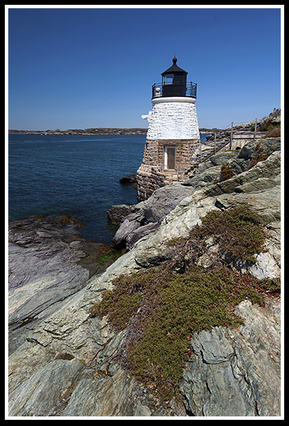 Castle Hill Light over looking the bay