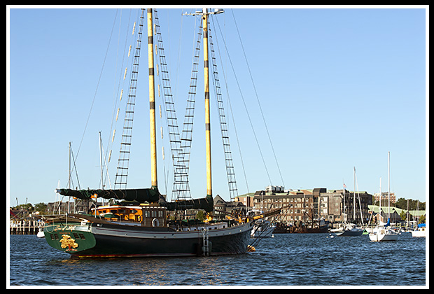 sailing vessel in newport harbor